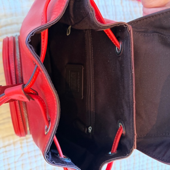 Coach backpack purse red leather NWT